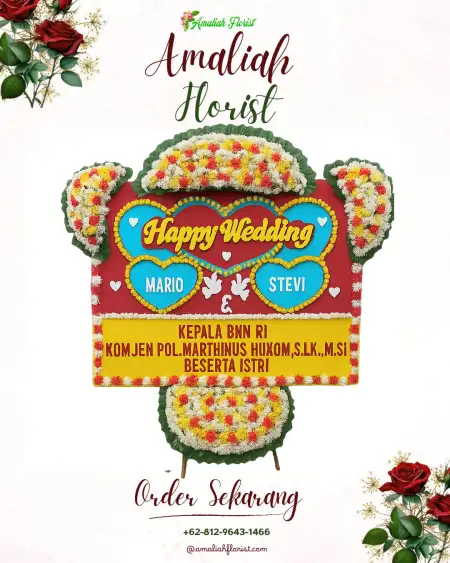 Papan Bunga Pernikahan Bebetin